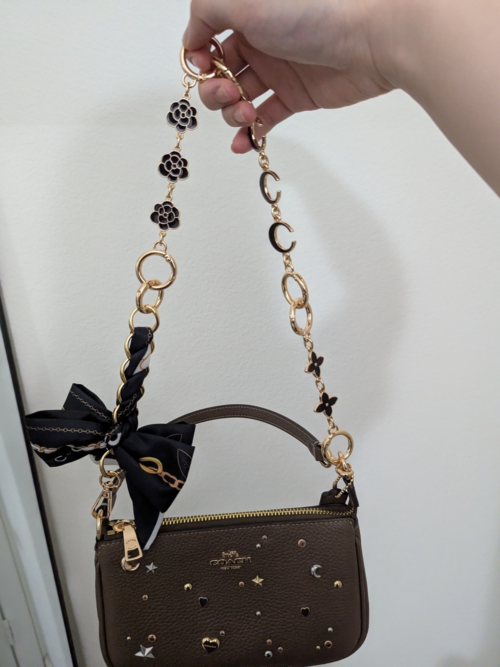 Coach Nolita 19 With Rivets – Dark Stone Multi, Style CDC25 Like New